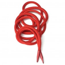 Шнур Красный хлопковый круглый с металлическим наконечником